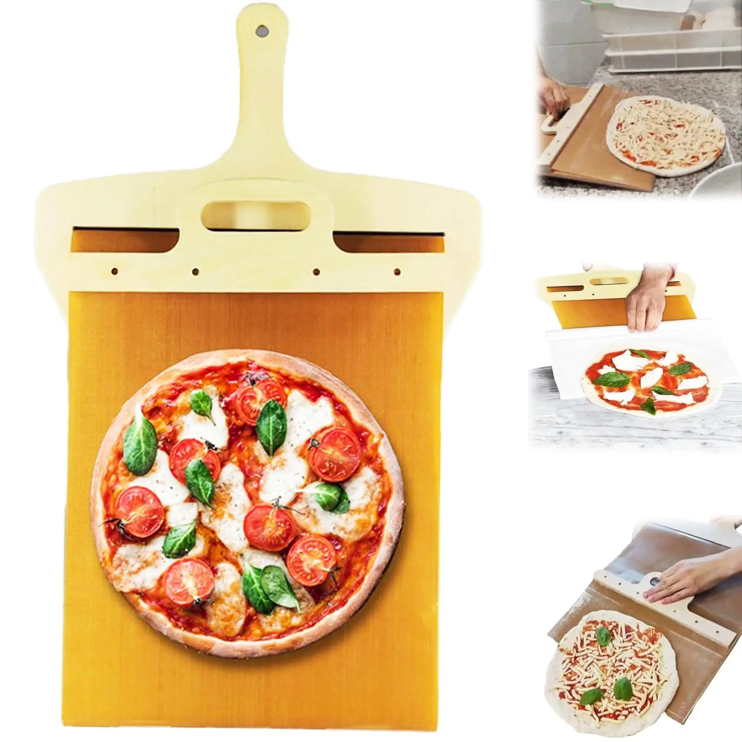 Pelle à Pizza Coulissante Antiadhésive - Planche de Transfert Pratique pour  la Cuisine